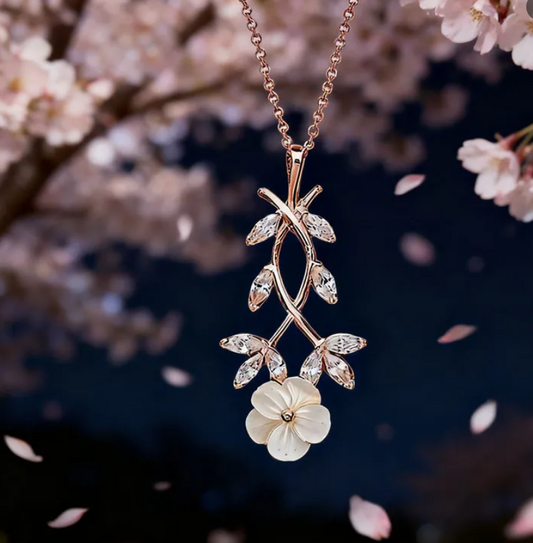 Cherry Blossom Pendant Necklace